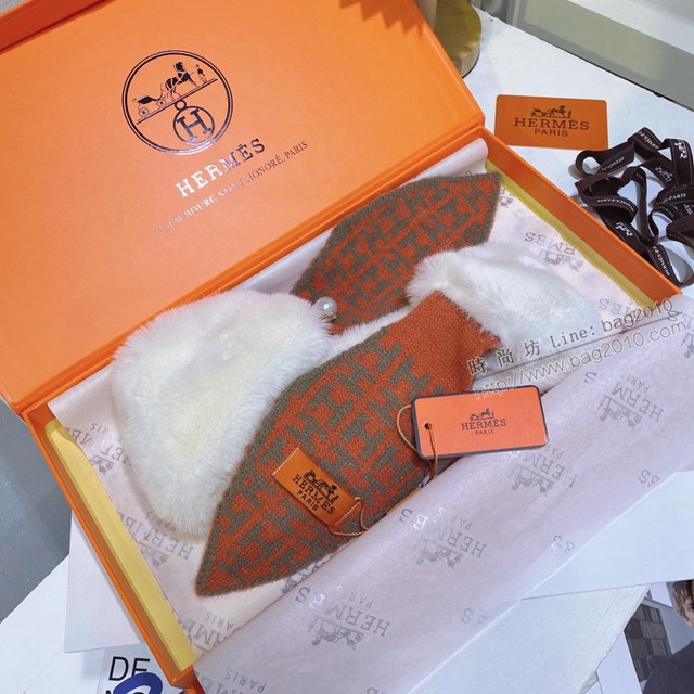 Hermes纖維毛皮草超級保暖圍巾 愛馬仕2021秋冬百搭圍脖  mmj1687